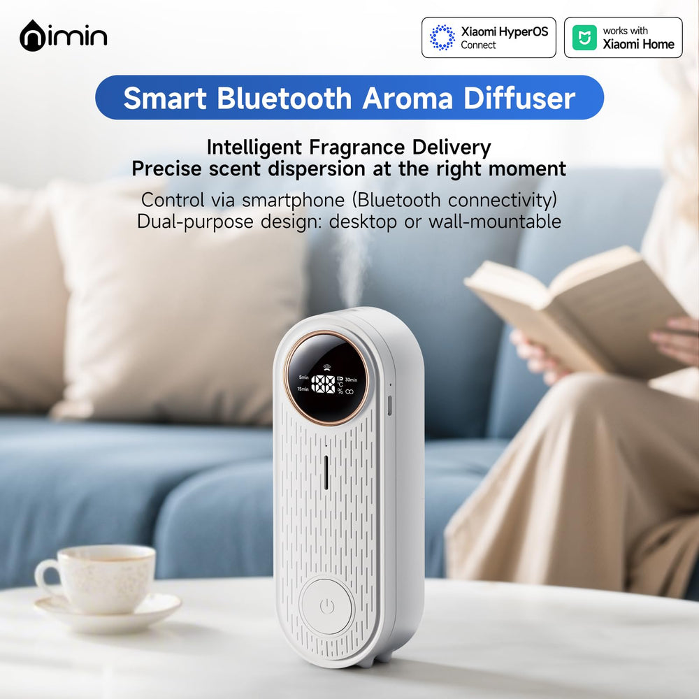 Nimin app-controlled diffuser for easy, personalized aroma in home or office