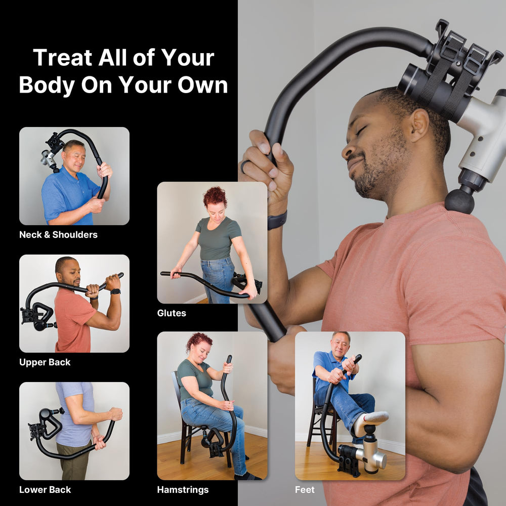 BackBadger Flex adjustable angles for personalized, comfortable massage sessions.