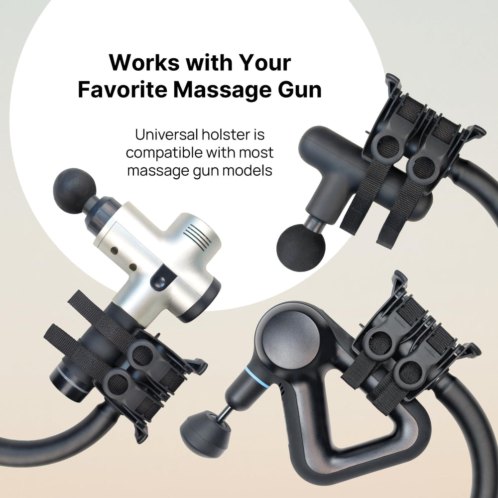 Ninefold Design BackBadger Flex ergonomic grip reduces strain during self-massage.