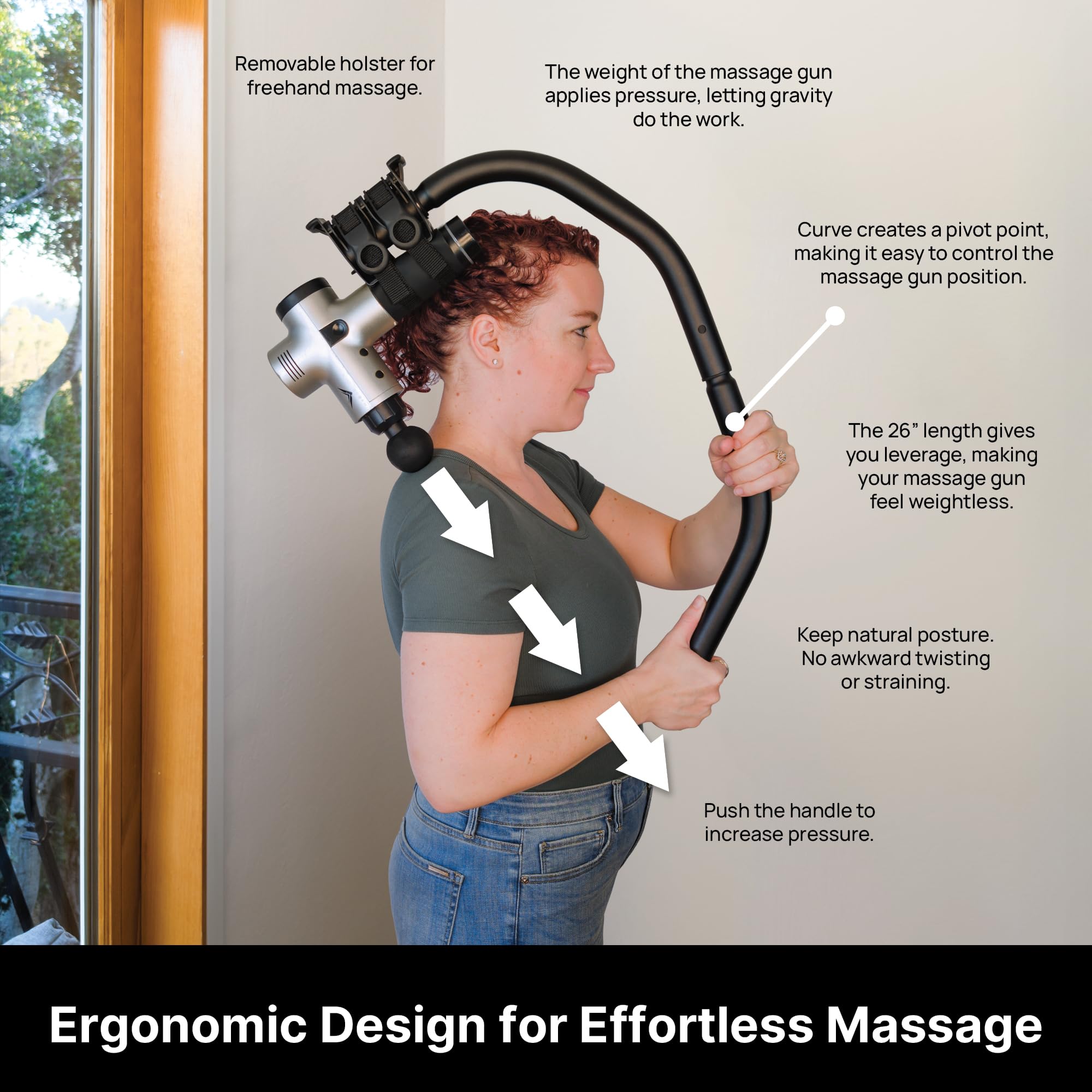 BackBadger Flex lightweight design supports safe, portable self-care.