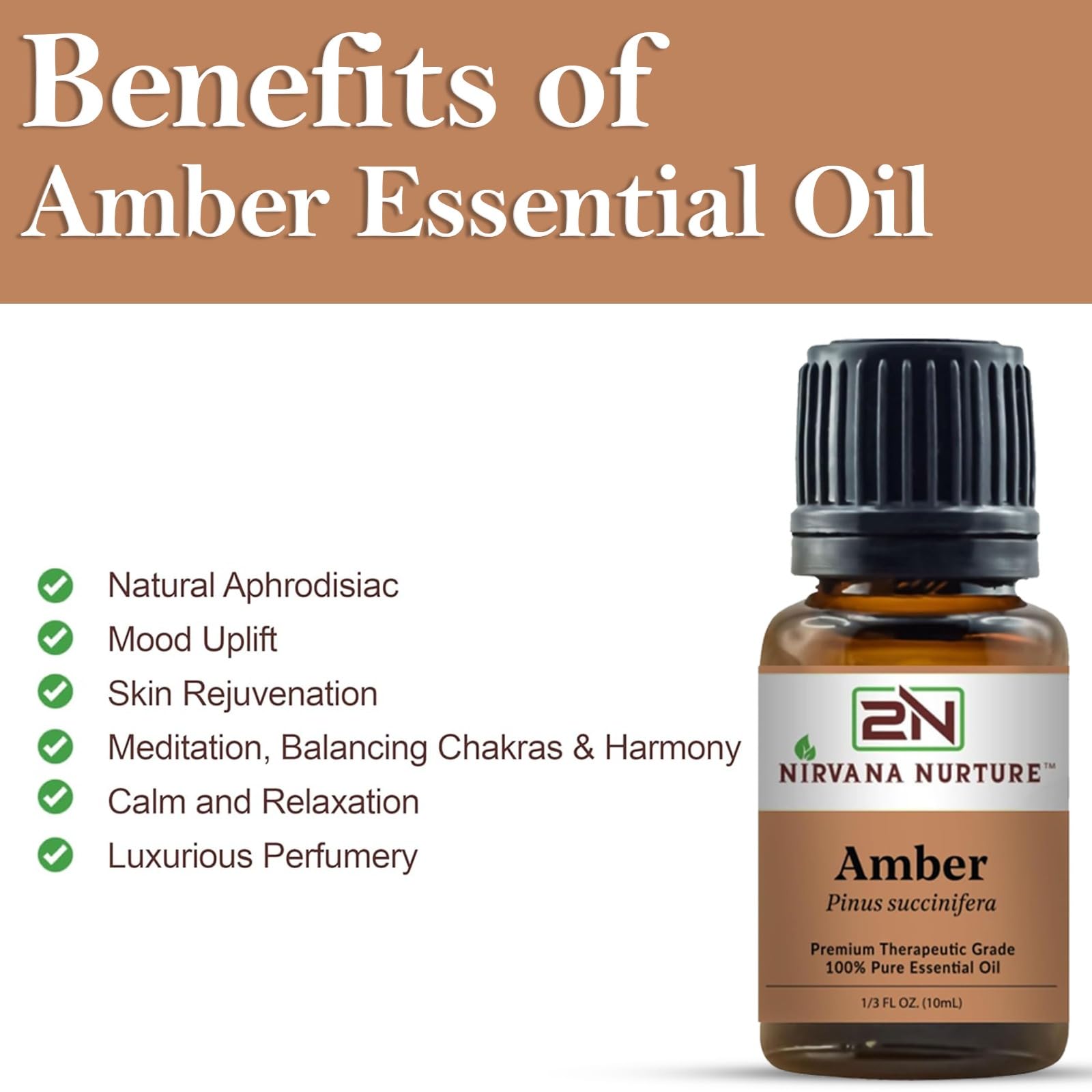 Amber essential oil massage blend from Nirvana Nurture for skin soothing