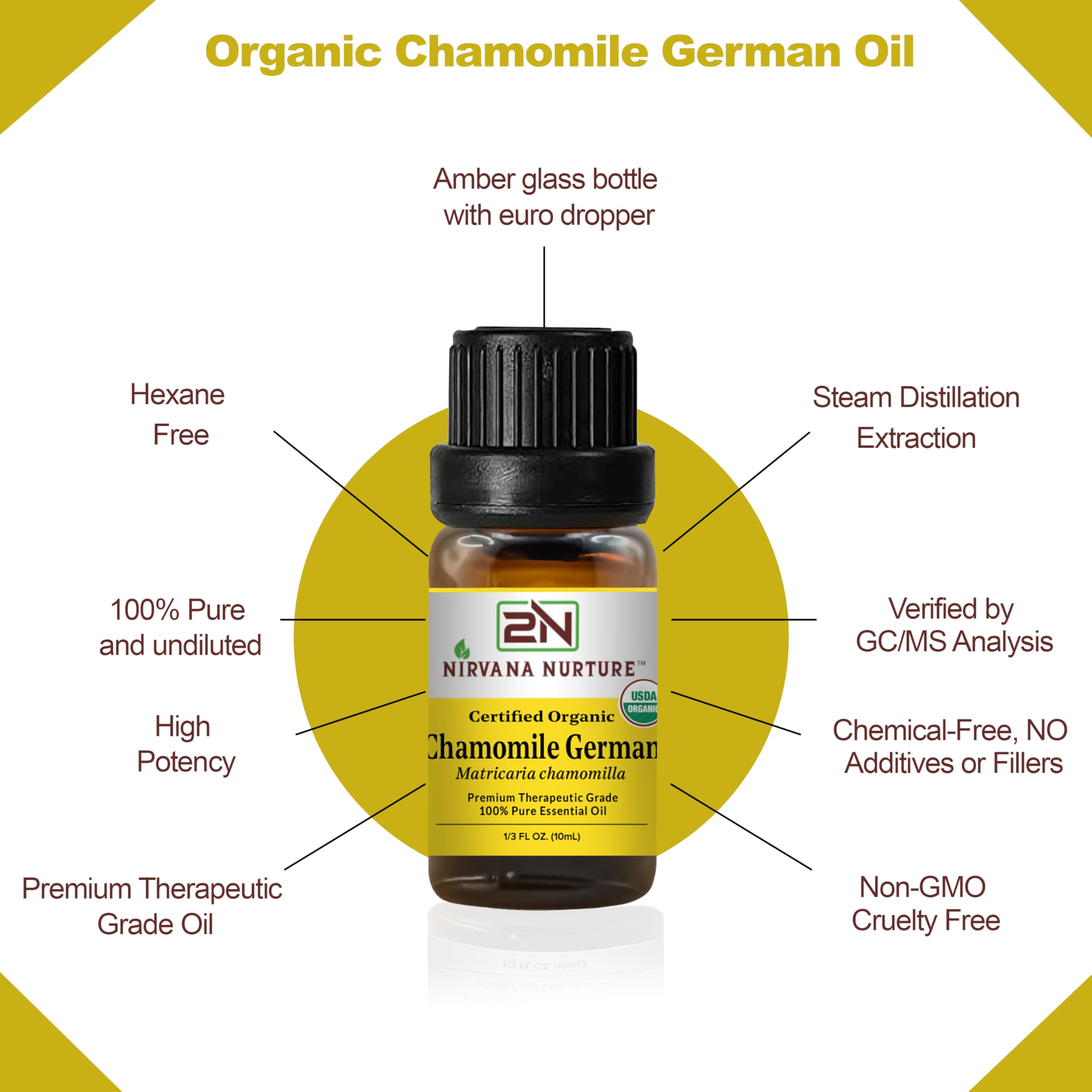 Nirvana Nurture Chamomile German essential oil in diffuser creating a tranquil space