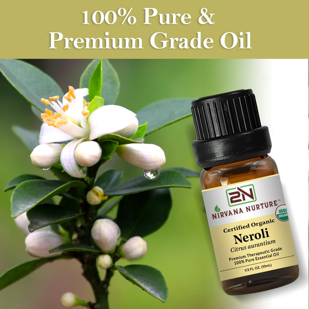 Nirvana Nurture Neroli Oil aroma supports mood uplift and calm focus.