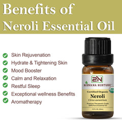 Nirvana Nurture Neroli Oil dropper ready for precise carrier oil dilution.