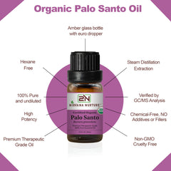 Nirvana Nurture Palo Santo brand label signaling organic quality