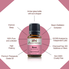 Nirvana Nurture Rose essential oil with carrier oil for skin hydration ritual