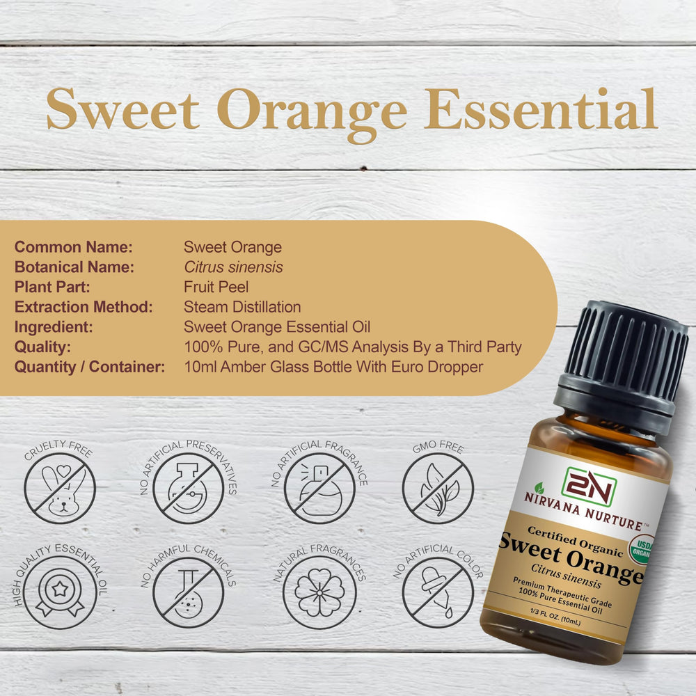 Nirvana Nurture Sweet Orange diffuser mist, filling the room with a citrus uplifting aroma.