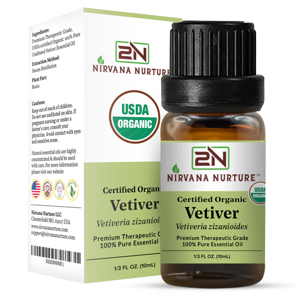 Nirvana Nurture Vetiver aroma promoting calm mood and restful evenings