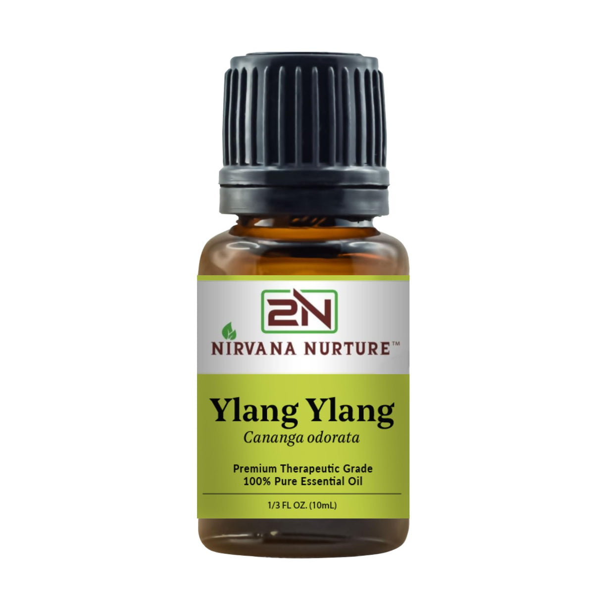 Nirvana Nurture Ylang Ylang oil bottle ready for calming aromatherapy routines