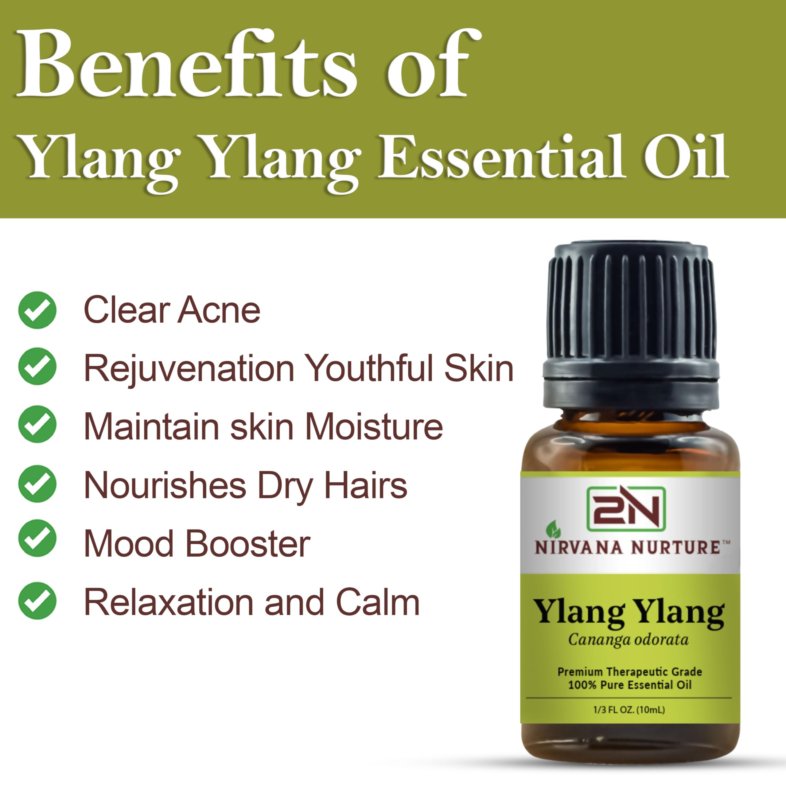 Nirvana Nurture Ylang Ylang skin-care application showing balanced, hydrated skin benefits