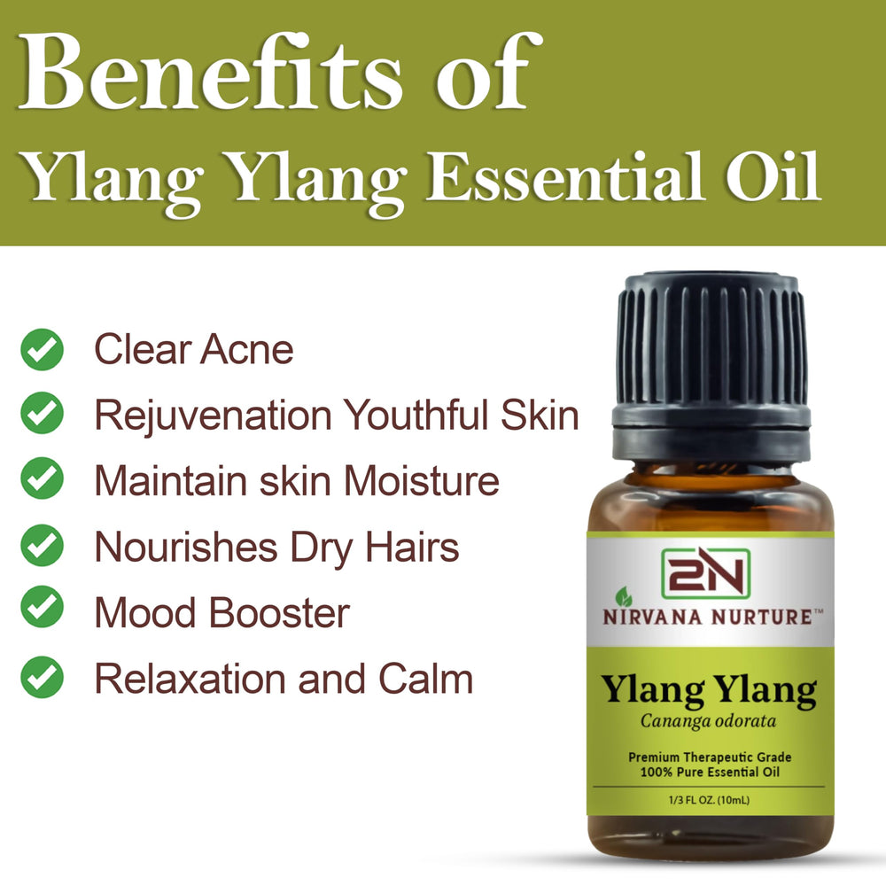 Nirvana Nurture Ylang Ylang skin-care application showing balanced, hydrated skin benefits