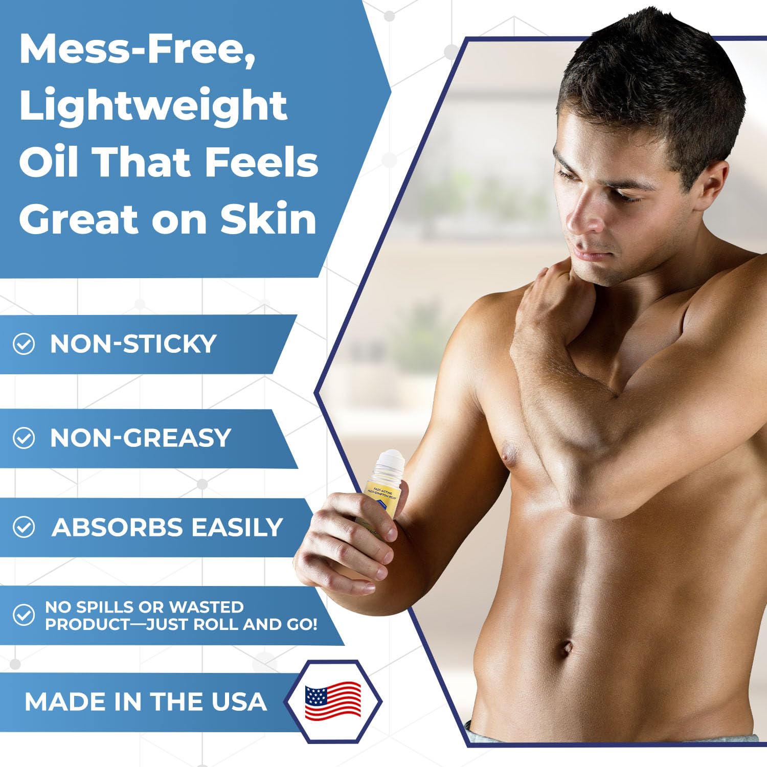Nirvanta lightweight formula shown without greasy residue for daily wear.
