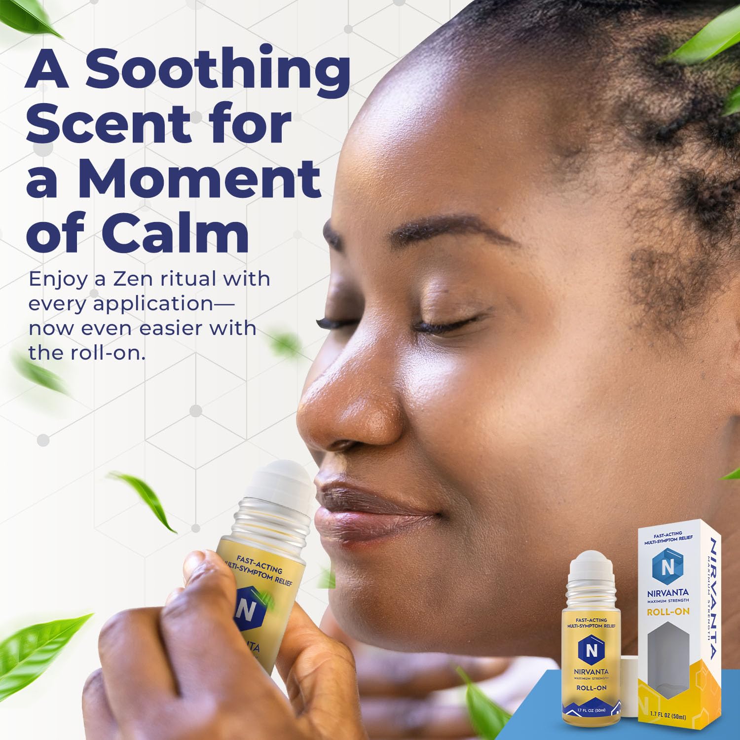 Nirvanta soothing scent with lavender and cedarwood enhances a calming routine.