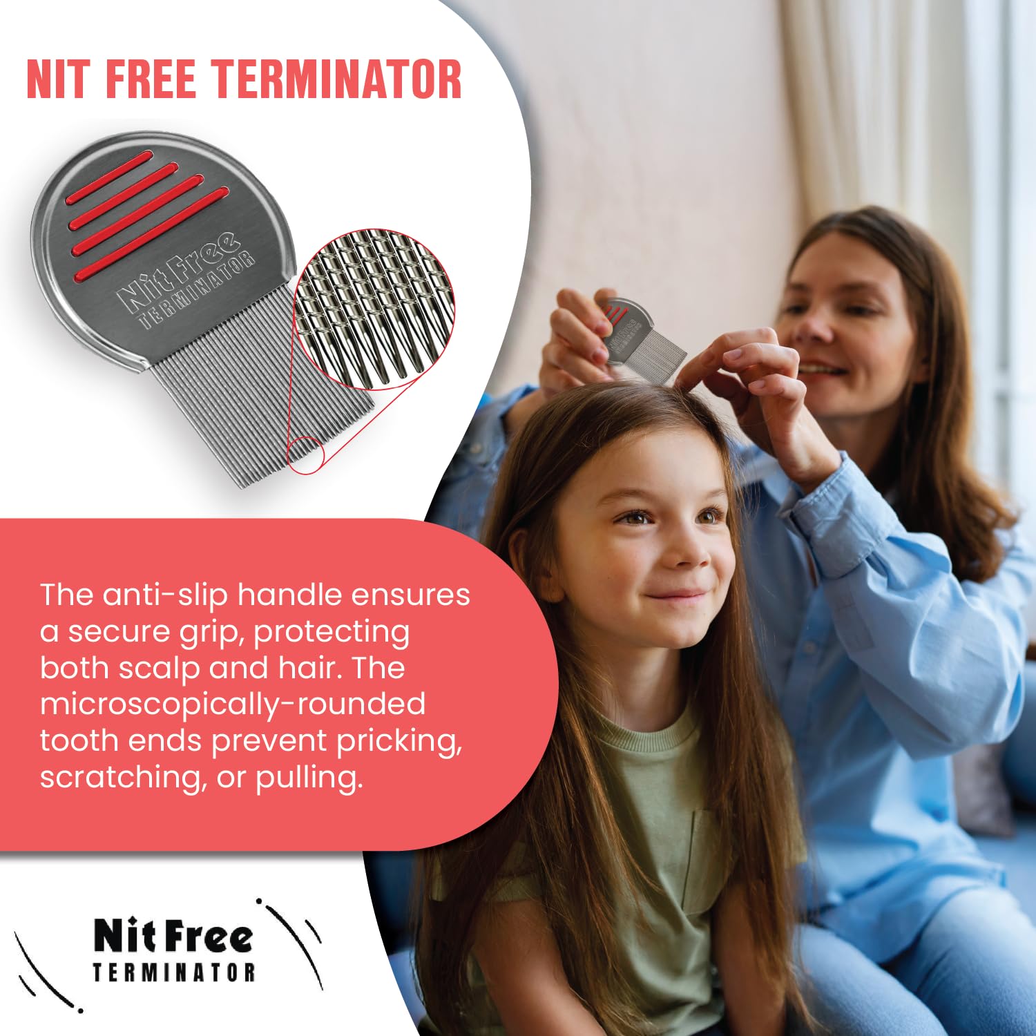 Nit Free Terminator pack with silver color option and complete lice care.