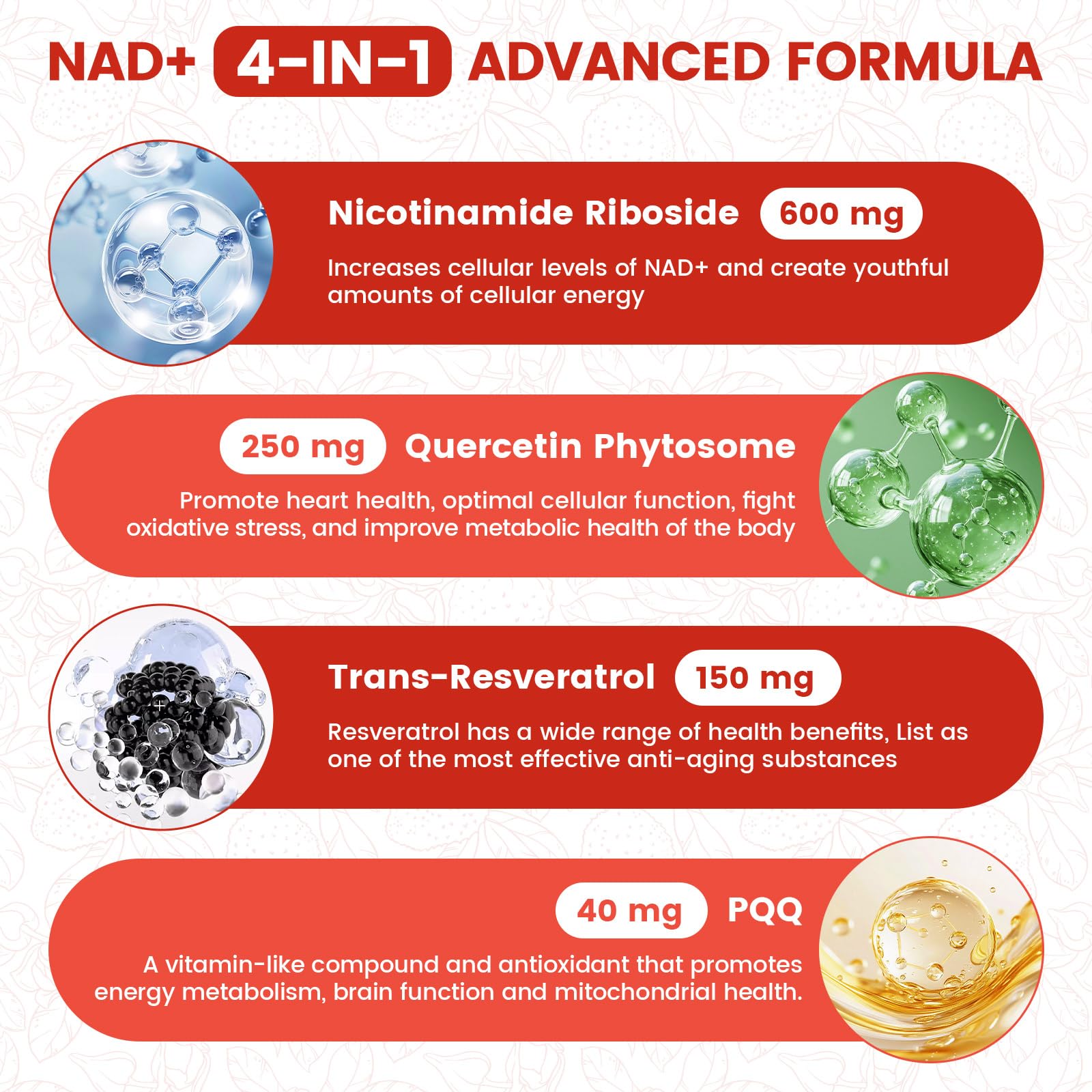 NIUSISE NAD+ bottle label close-up shows trusted formulation