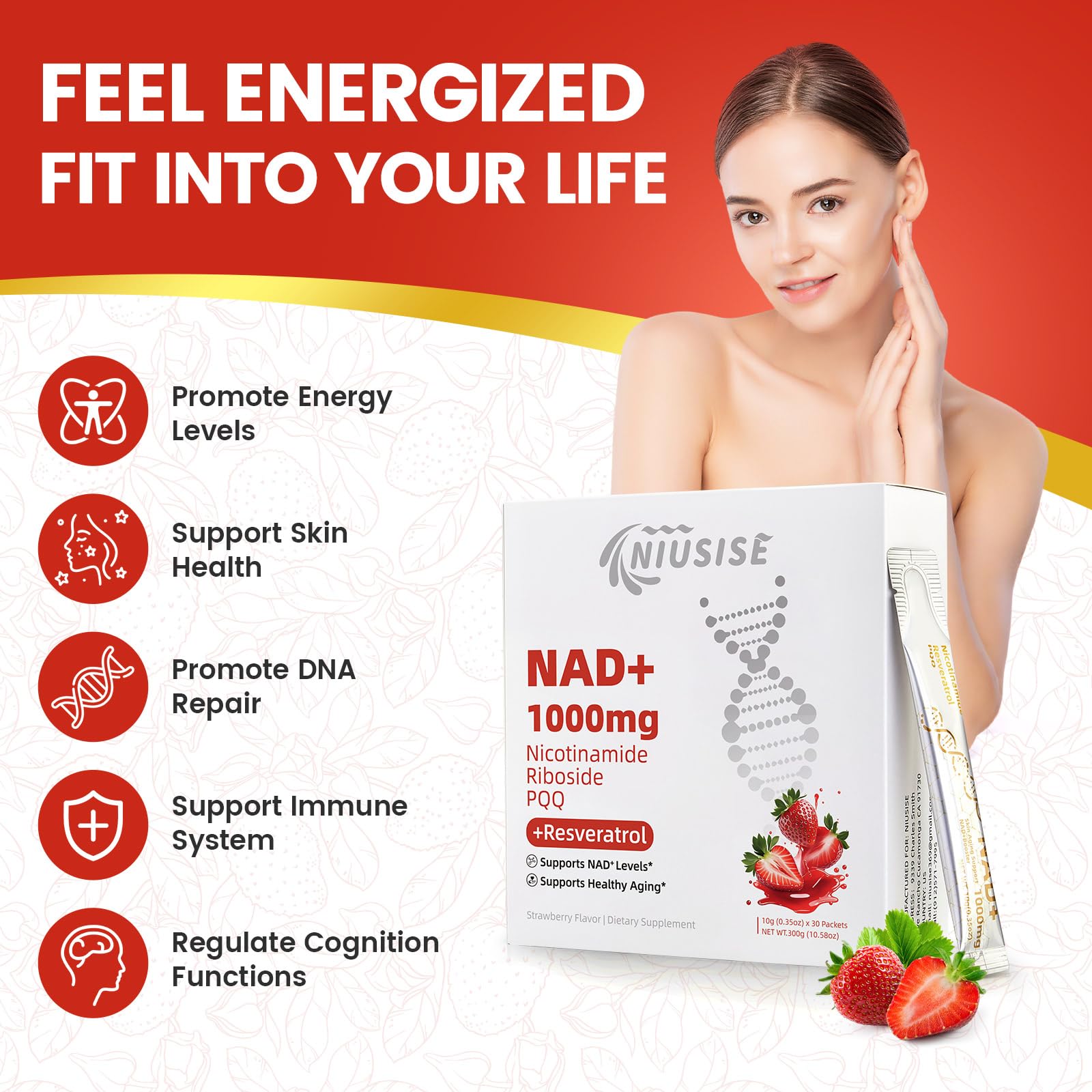 NIUSISE NAD+ morning routine scene illustrates simple daily usage