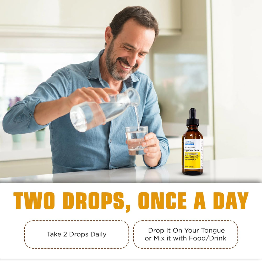 Nivagen Vitamin D2 packaging suitable for storage and travel.