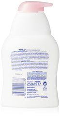 NIVEA Intimo Sensitive wash bottle front view with clear label.