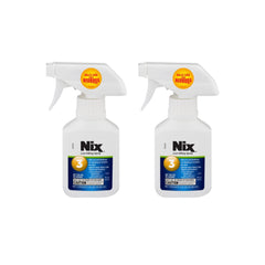 Nix Lice & Bed Bug Killing Spray on bedding for odor-free treatment.
