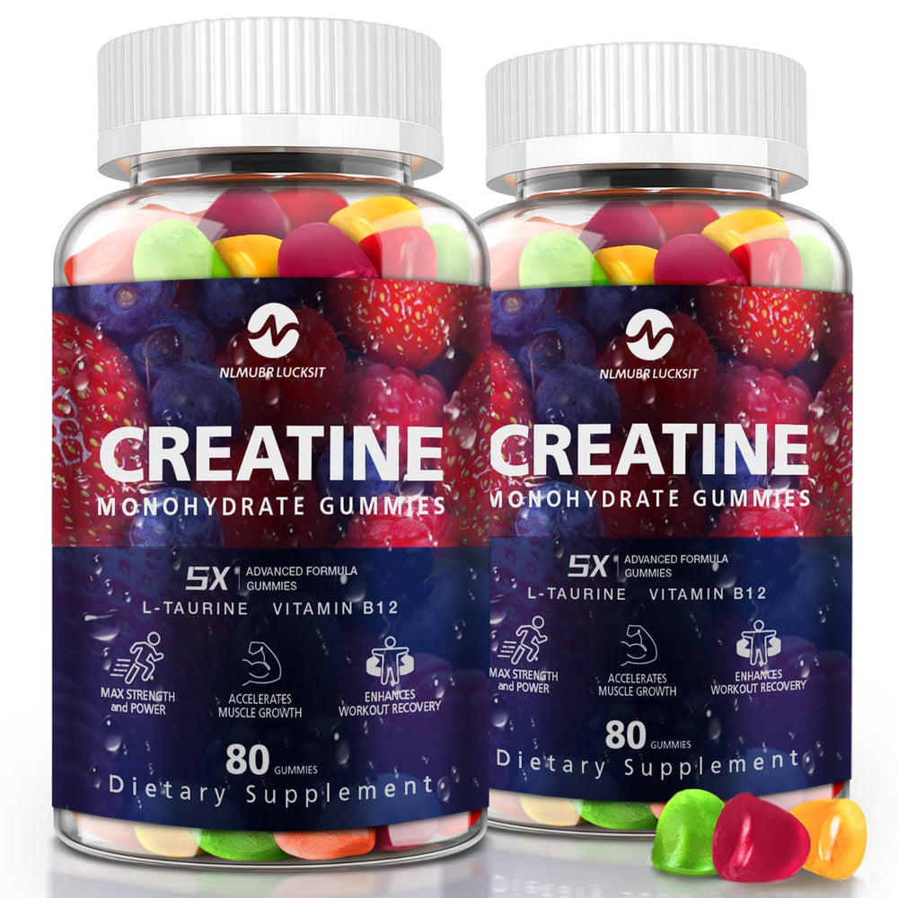 NLMUBR LUCKSIT creatine gummies bottle for convenient daily intake