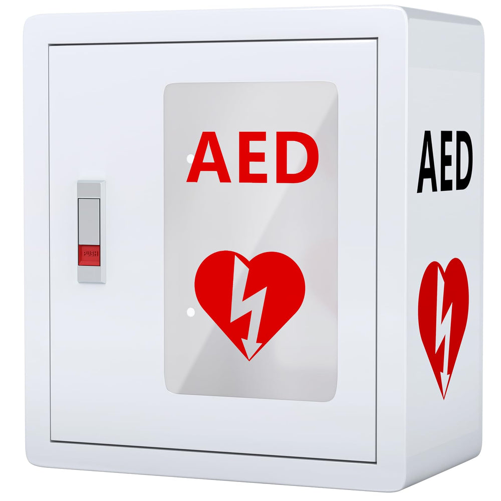 NLShan wall-mounted AED cabinet front view for rapid access and clear visibility