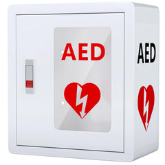 NLShan wall-mounted AED cabinet front view for rapid access and clear visibility