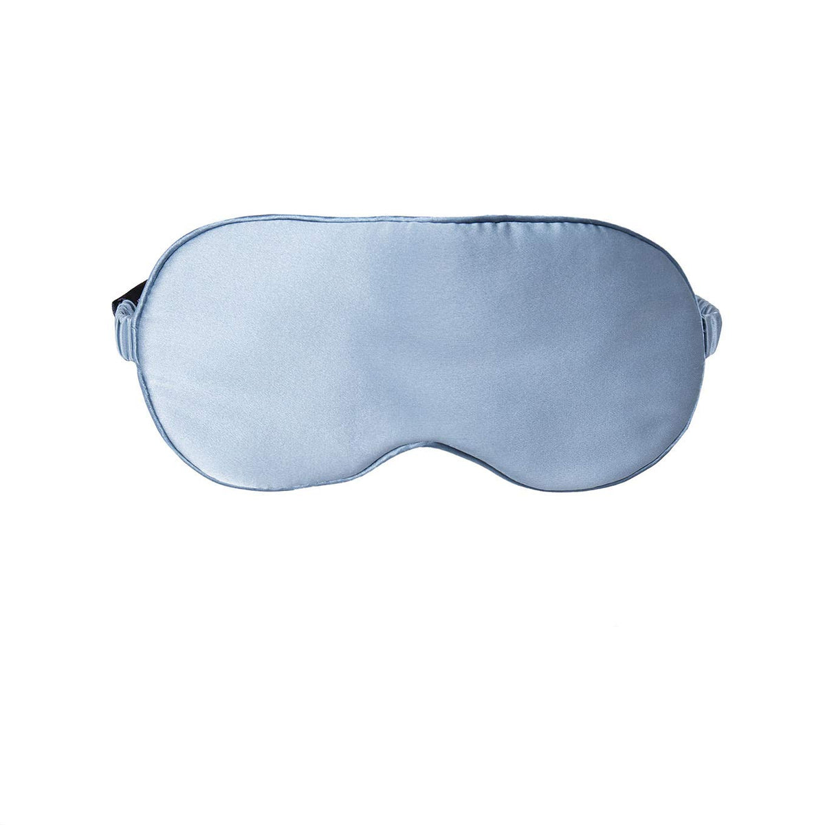 NMM Global máscara de sueño de seda de morera azul para descanso suave.