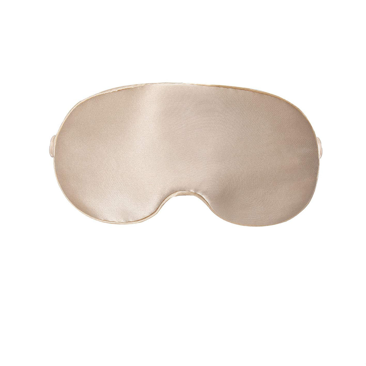 NMM Global mulberry silk sleep mask champagne side view for blackout comfort