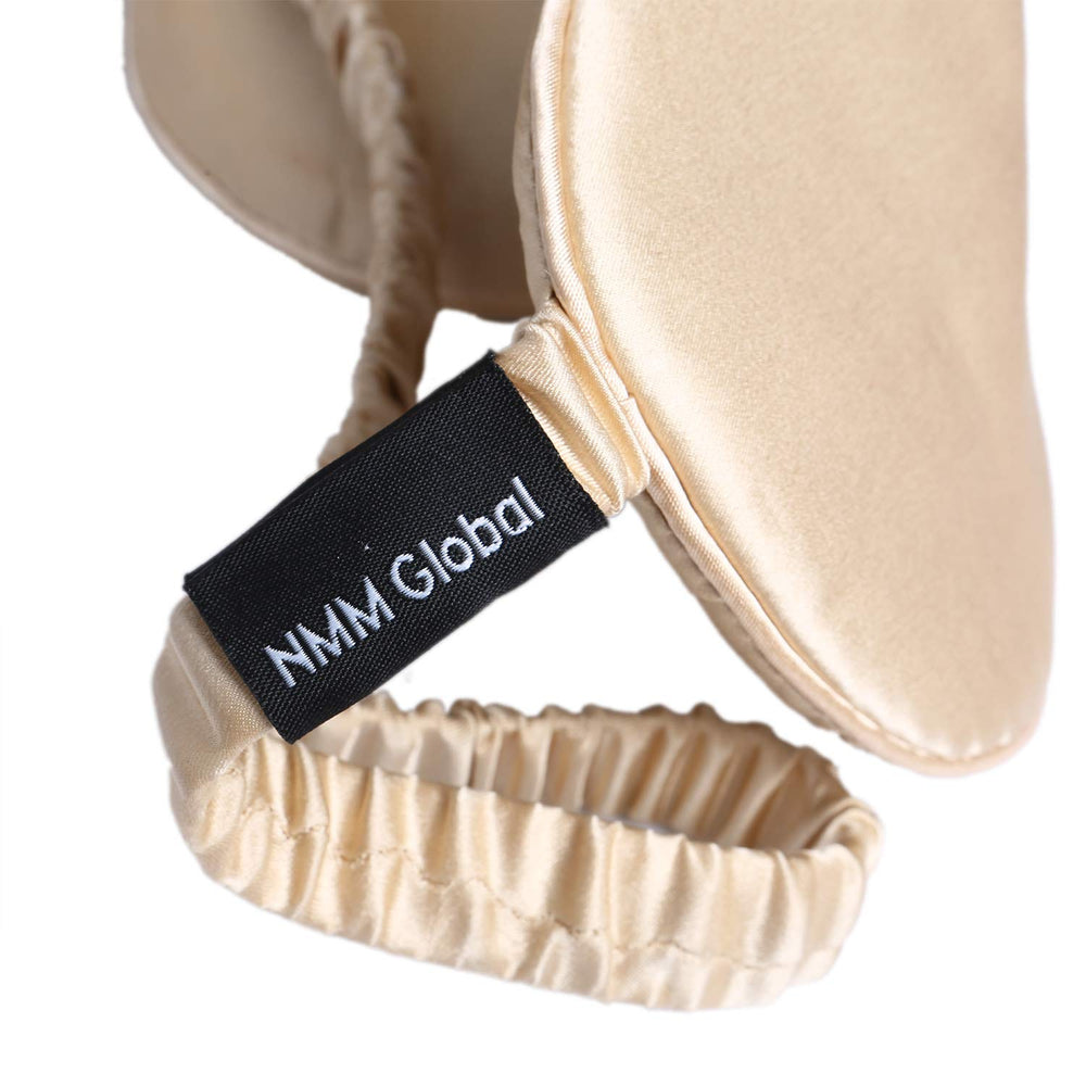 NMM Global mulberry silk sleep mask elastic strap adjustable for secure fit