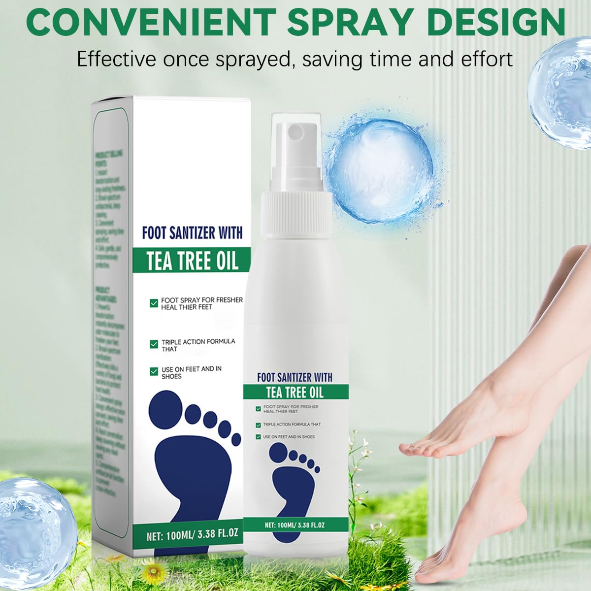 Nmoiat Clear Foot Sanitizer Pump offers easy, mess-free refreshment.