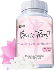 N'More Boricfem vaginal suppositories pack for daily pH balance support