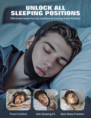NNSRR CPAP chin strap fits with most devices and keeps the mouth closed.