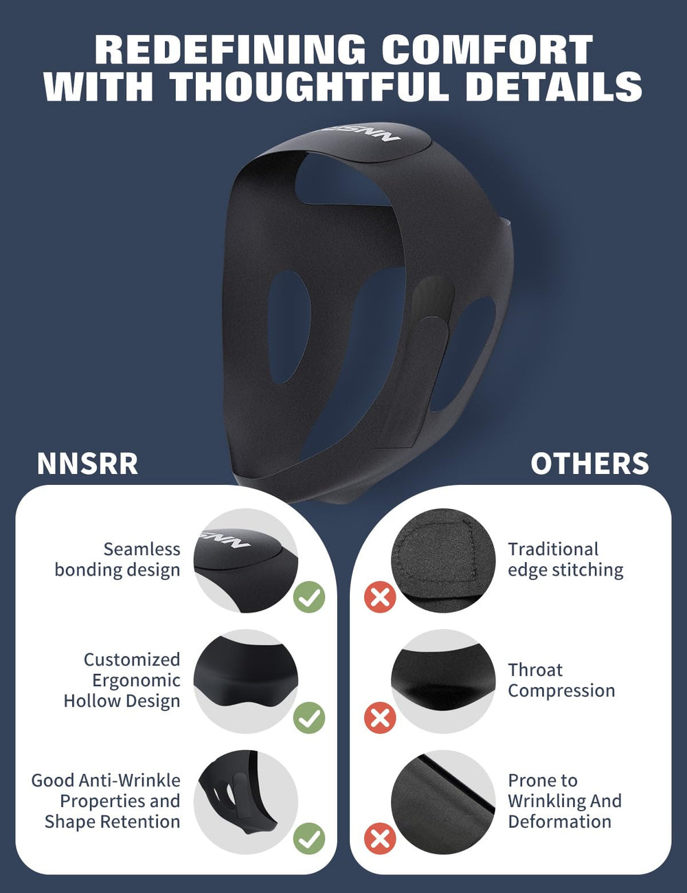 NNSRR needle-free design avoids marks while you sleep.