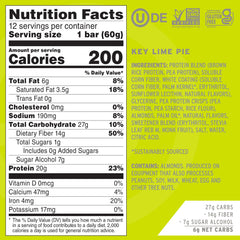 No Cow Key Lime Pie bar texture close-up shows creamy lime flavor.