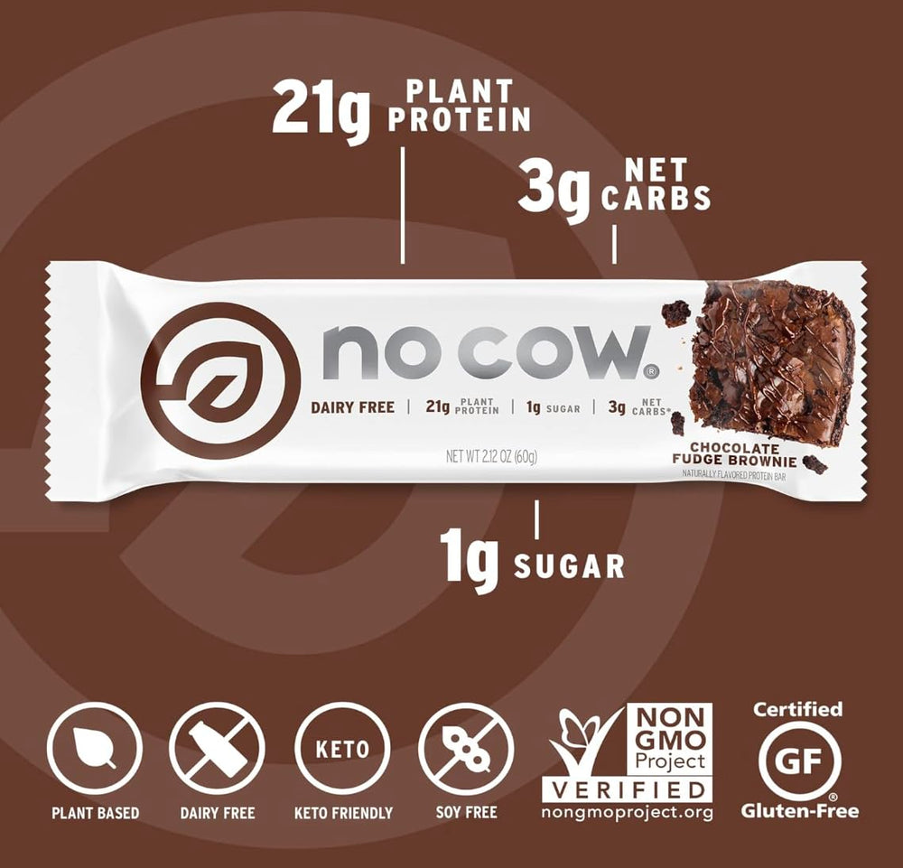 No Cow gluten-free and dairy-free bar for keto-friendly, allergen-conscious snacking