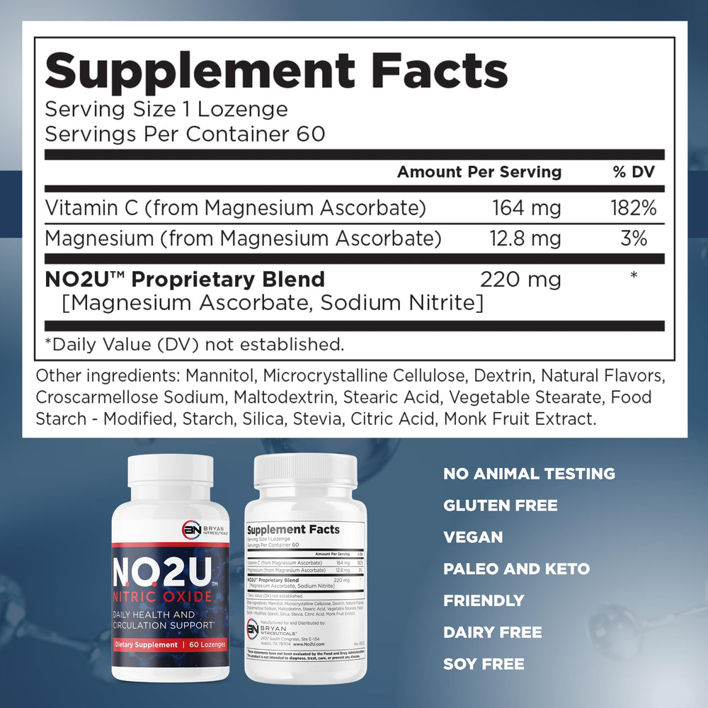 NO2U Bryan Nitraceuticals daily-use scene suggests twice-daily routine.