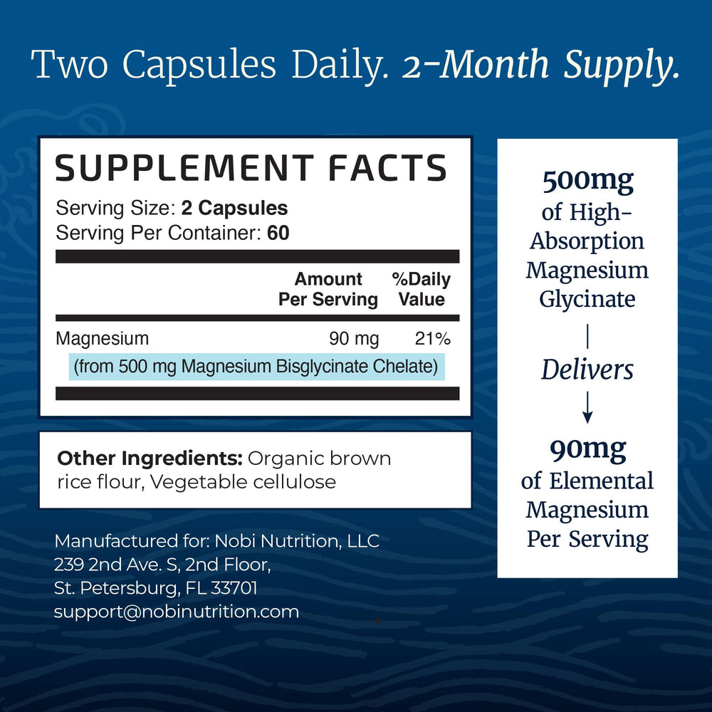 Nobi Magnesium Glycinate GMP facility icon reflects high manufacturing standards
