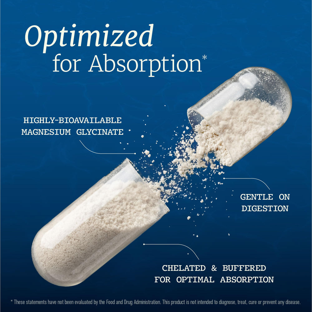 Nobi Magnesium Glycinate label highlights non-GMO and third-party testing.