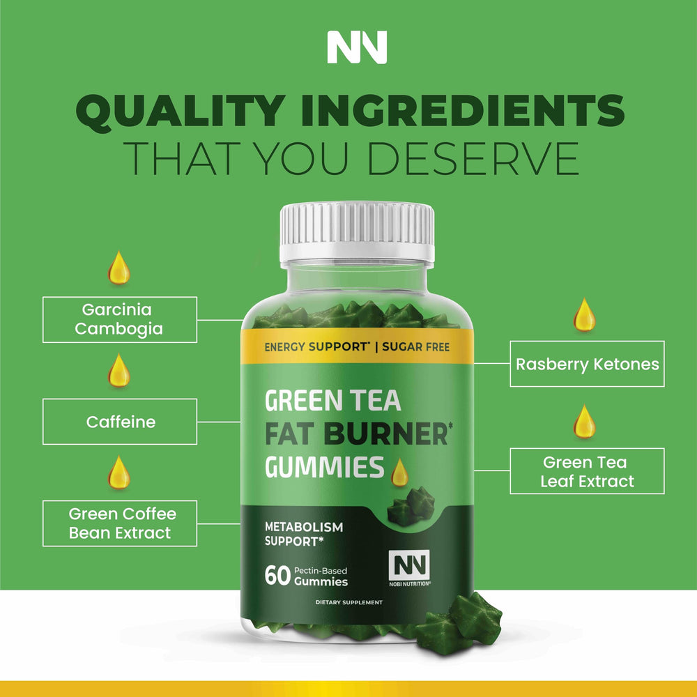 Closeup of Nobi Nutrition gummies showing chewy texture and apple flavor.