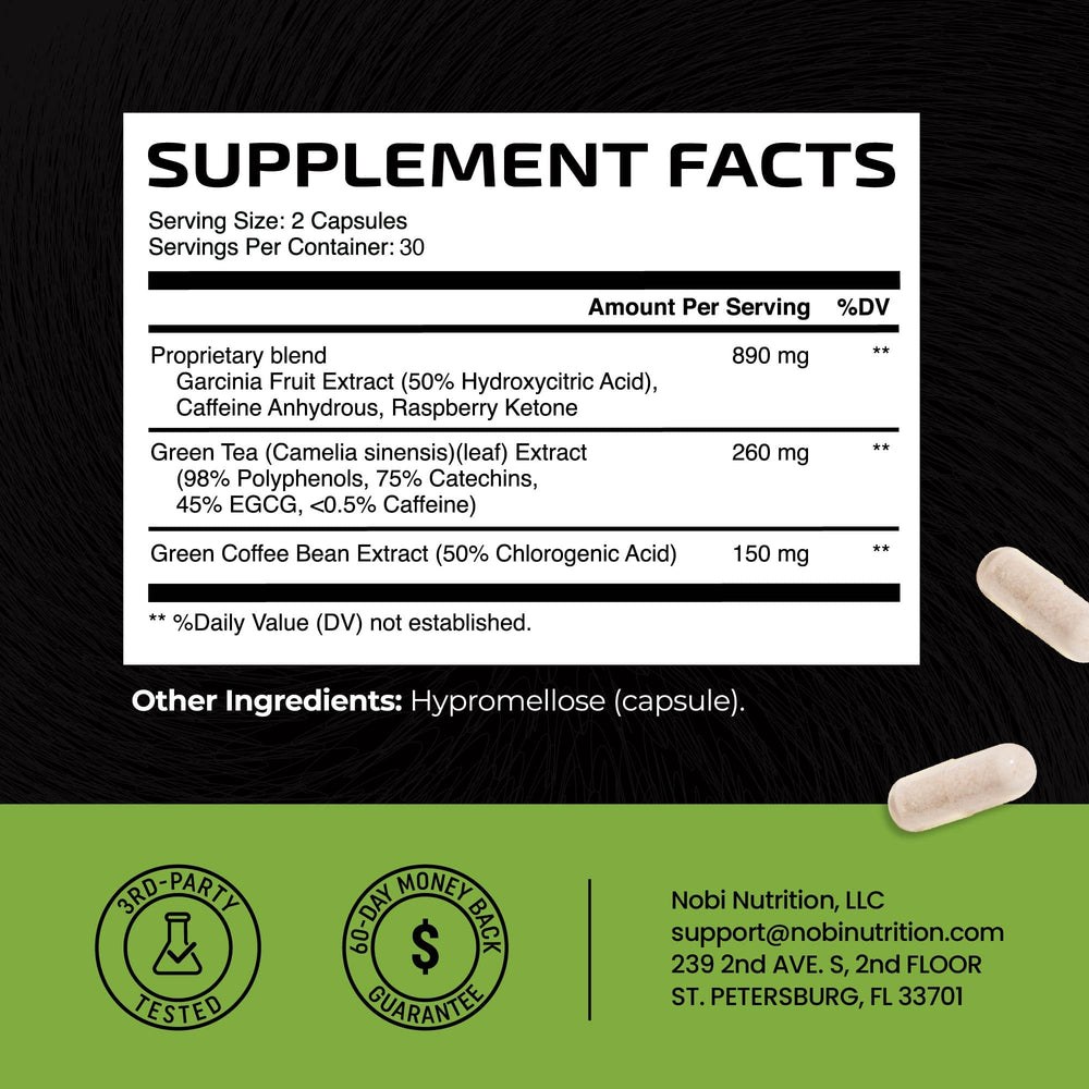 Icons showing vegan and gluten-free attributes of Nobi Nutrition product