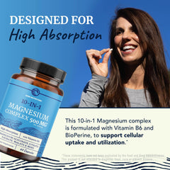 Nobi Nutrition ingredient list closeup showing 10 magnesium forms for balanced support
