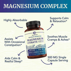 Close-up of Nobi Magnesium Citrate capsules designed for easy daily supplementation