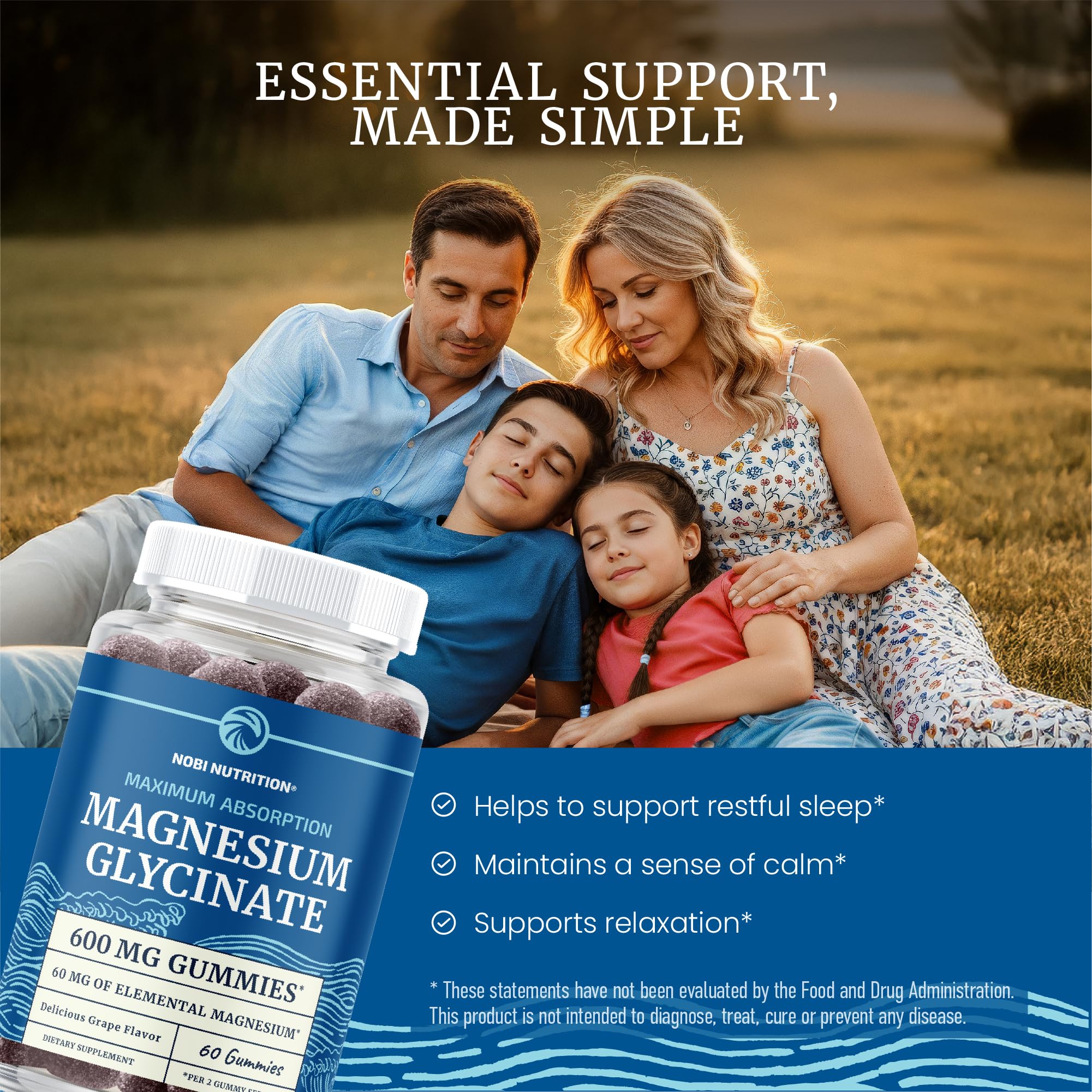 Nobi Nutrition Magnesium Gummies soft chew texture makes daily supplementation pleasant