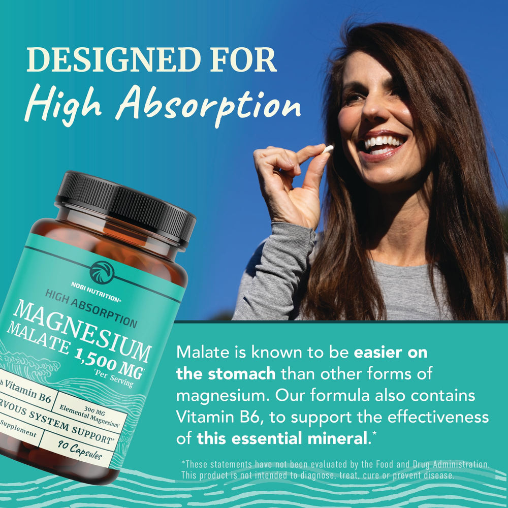 Nobi Nutrition Magnesium Malate 1500mg serving spoon with measured dose