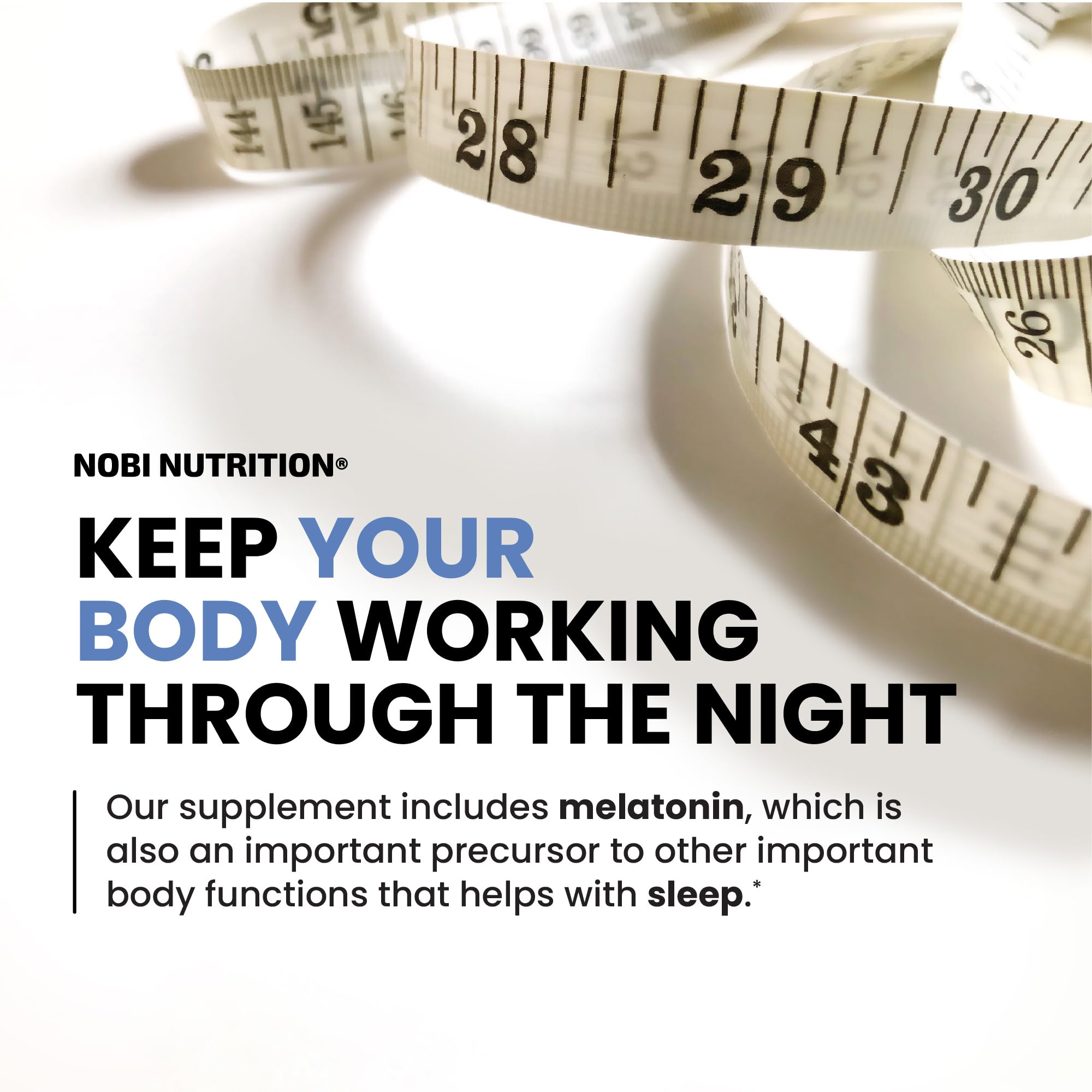 Nobi Nutrition Night Time Fat Burner packaging displayed for convenient bedtime routine.