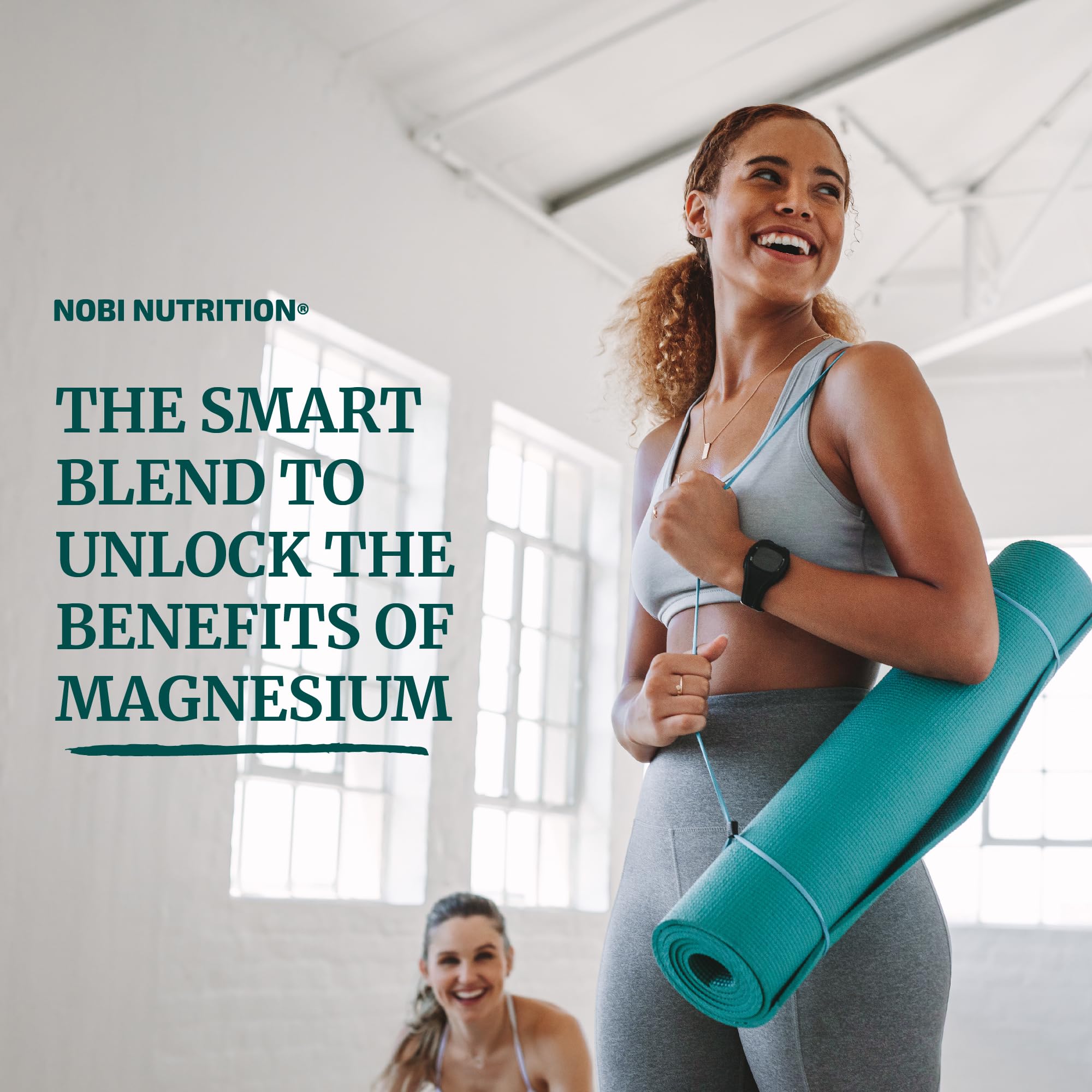 Nobi Nutrition Triple Magnesium Softgels with glass of water for daily intake