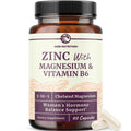 Zinc & Magnesium with Vitamin B6 by Nobi Nutrition – Hormone Balance & Immune Support (60 Ct)