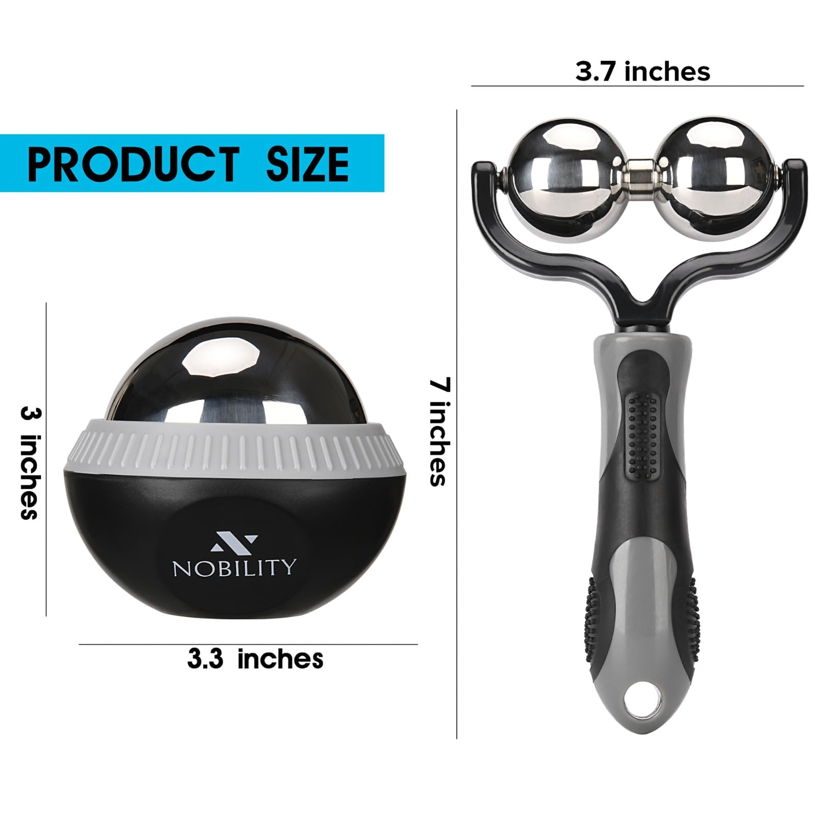 Nobility Massage Ball Roller removable ball enables targeted foot massage.