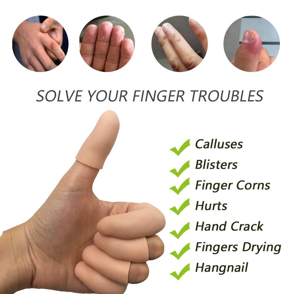 Nobrand silicone finger cots shield fingers from friction while typing