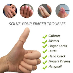 Nobrand silicone finger cots shield fingers from friction while typing